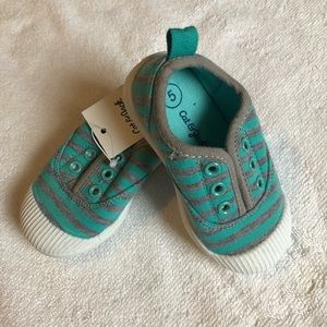 NWT Cat & Jack Stripped Toddler Boy Sneakers sz 5
